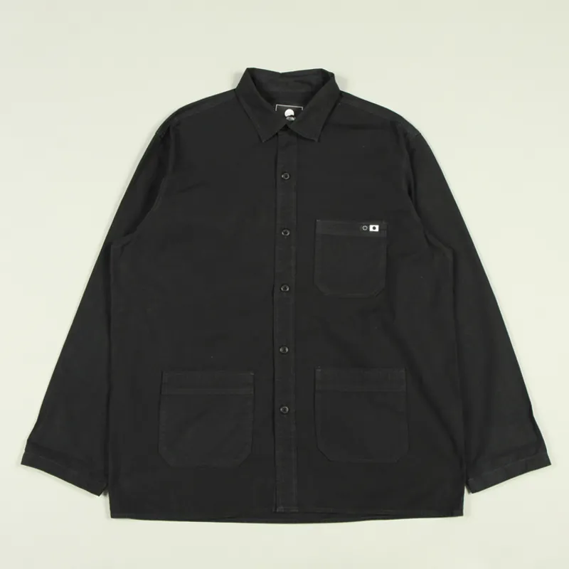 Edwin Major Shirt Rip Stop - Black Garment Washed